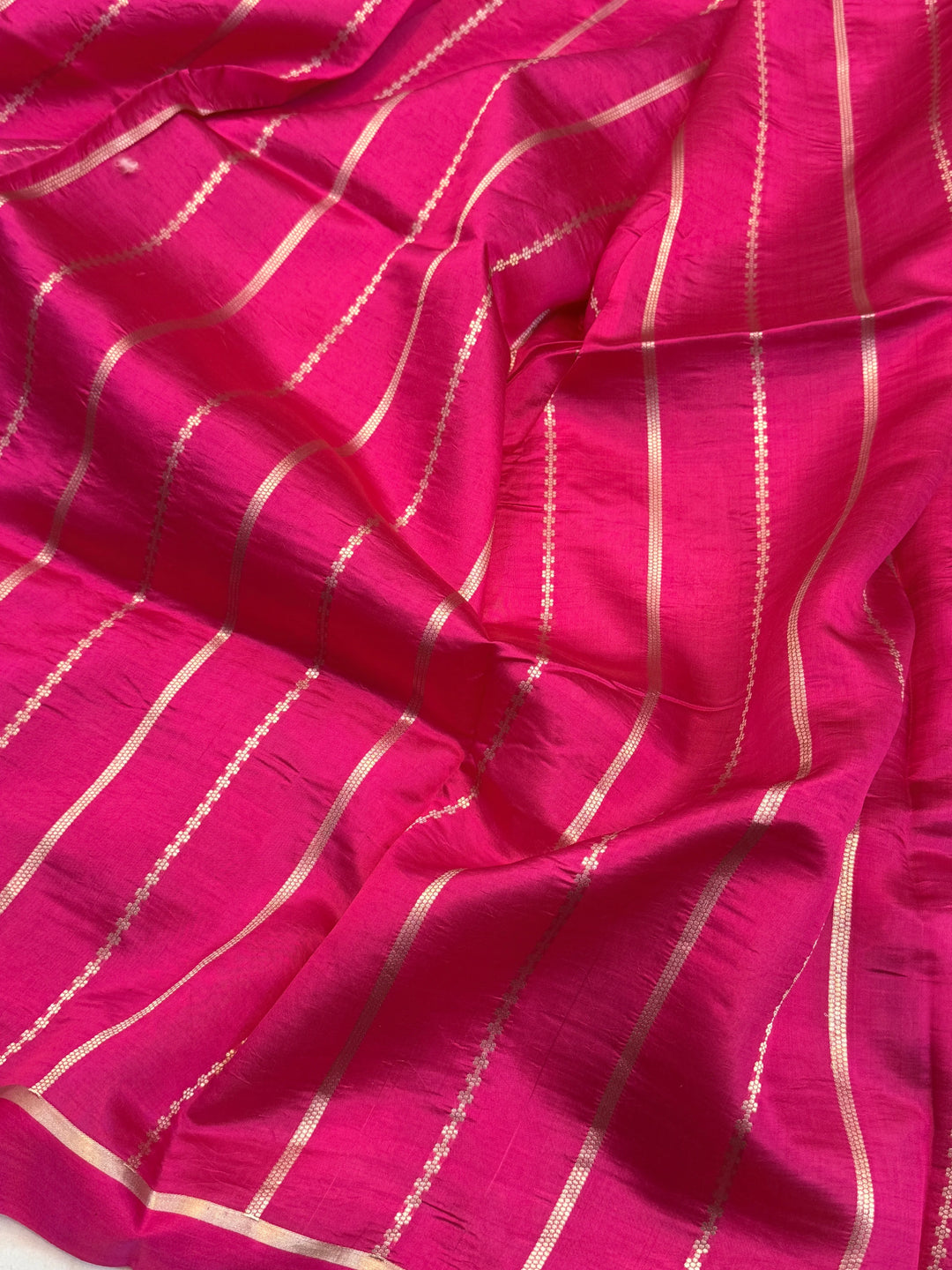 Rani Pink Pure Banarasi Handloom Silk Saree