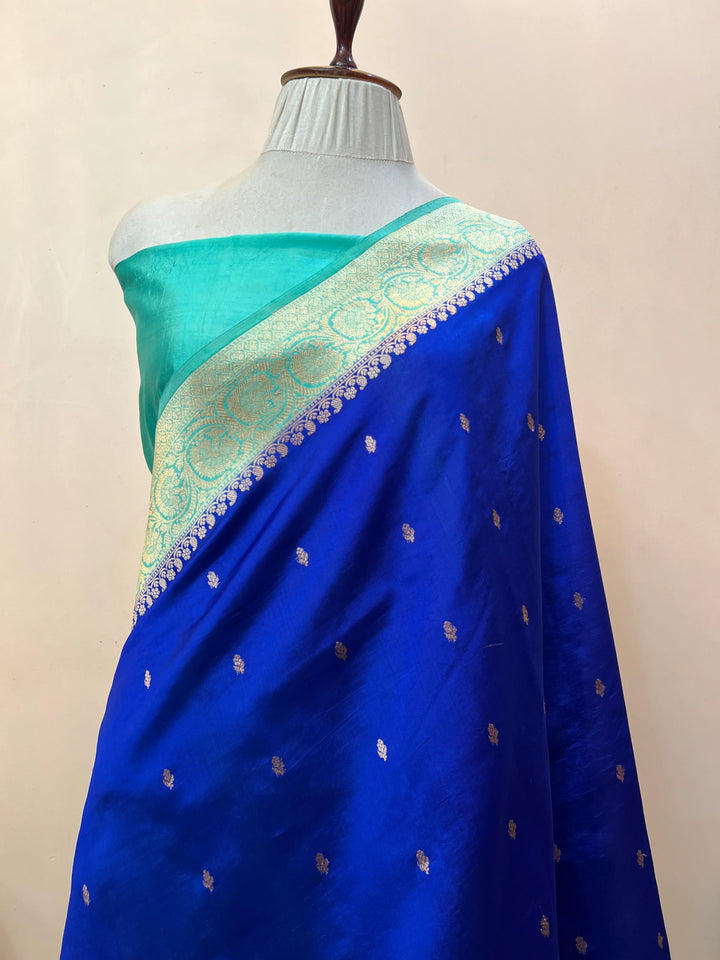 Royal Blue Pure Banarasi Handloom Silk Saree