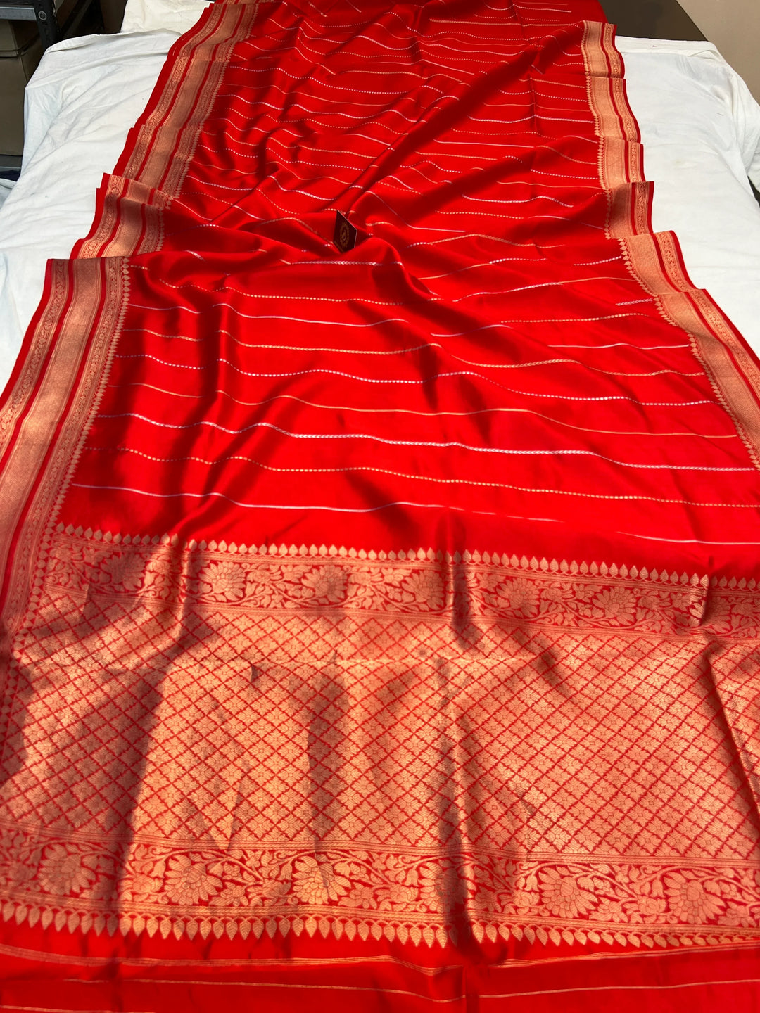 Red Pure Silk Handloom Banarasi Saree