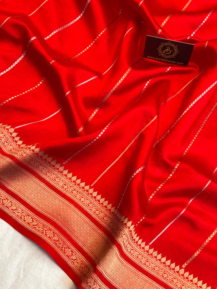 Red Pure Silk Handloom Banarasi Saree