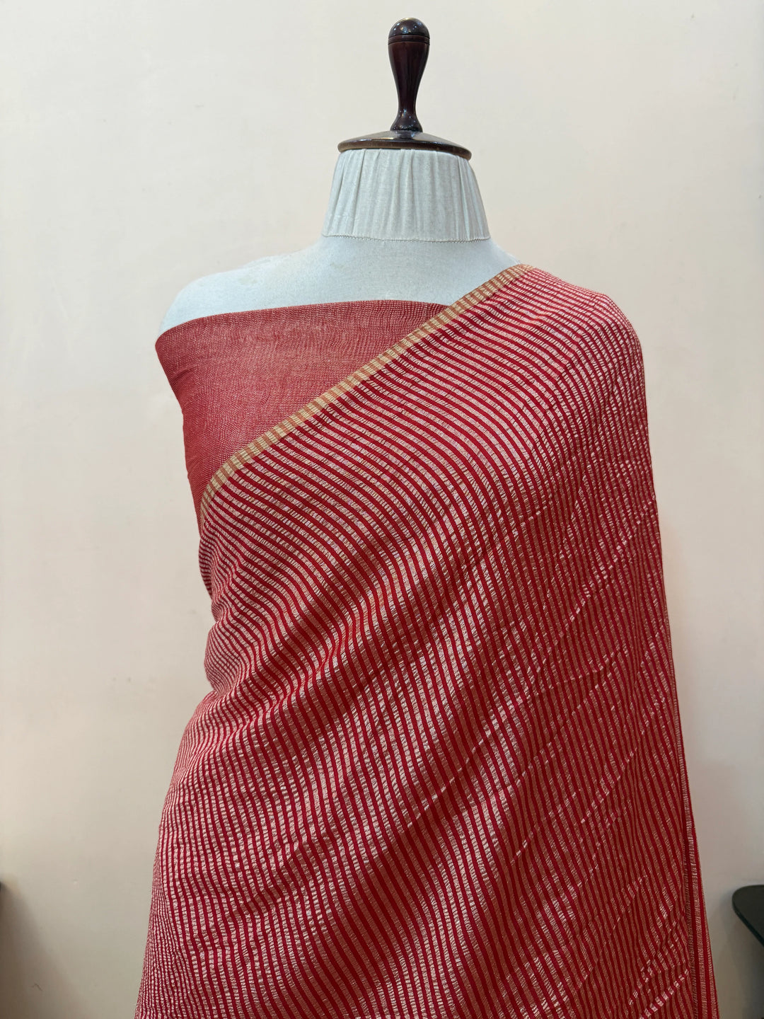Red Moonga Silk Handloom Banarasi Saree