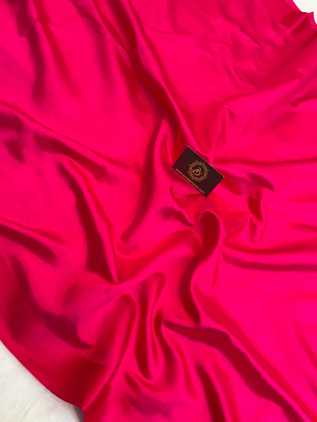 Rani Pink Pure Silk Handloom Banarasi Saree
