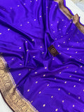 Purple Pure Banarasi Handloom Silk Saree - Aura Benaras