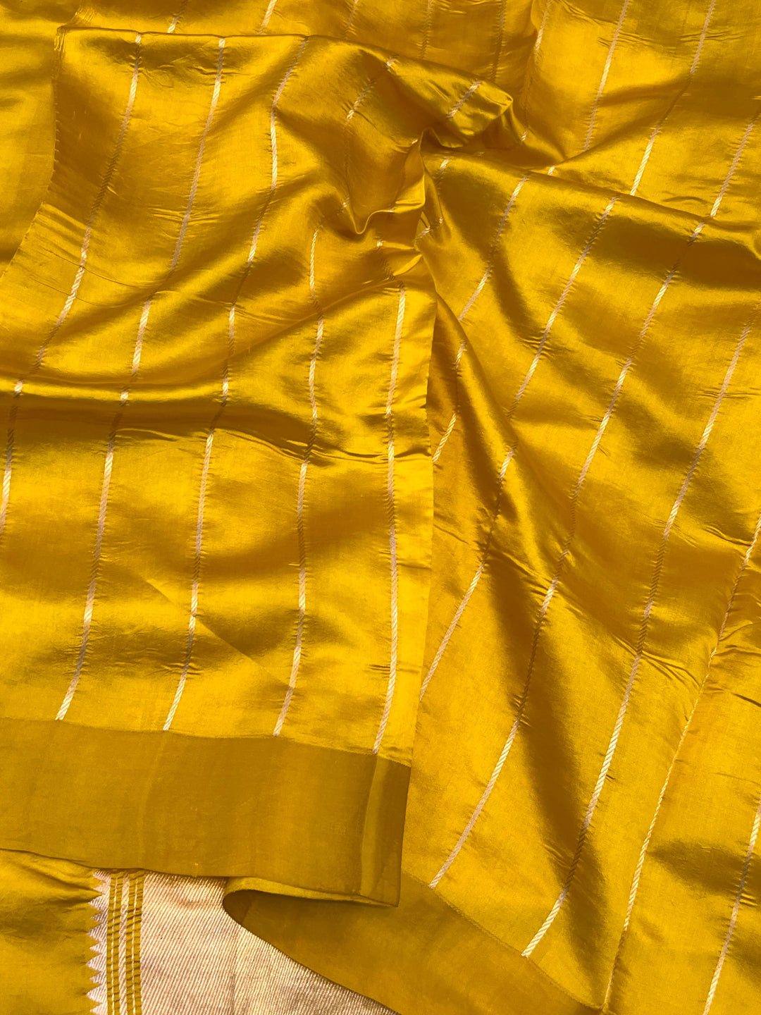 Yellow Pure Silk Handloom Banarasi Saree