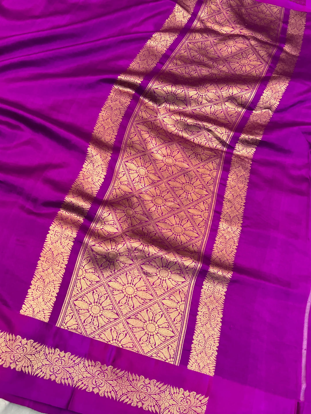 Purple Pure Silk Handloom Banarasi Saree