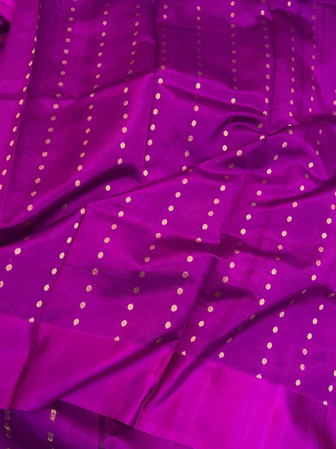 Purple Pure Silk Handloom Banarasi Saree