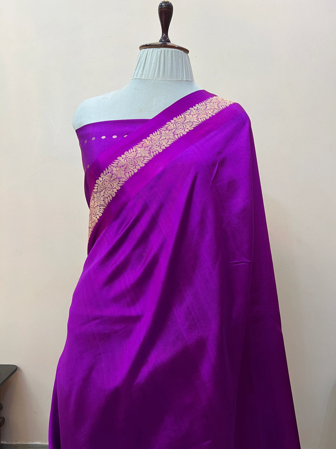 Purple Pure Silk Handloom Banarasi Saree