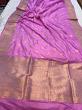 Mauve Pure Banarasi Handloom Katan Silk Saree - Aura Benaras