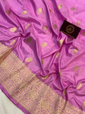 Mauve Pure Banarasi Handloom Katan Silk Saree - Aura Benaras