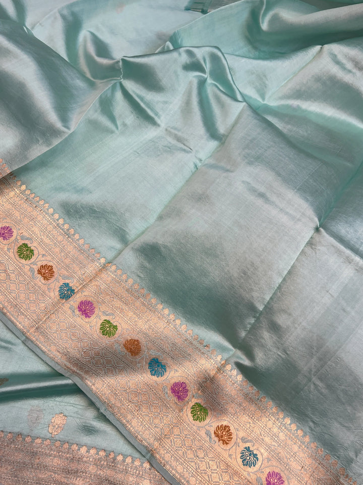 Sky Blue Banarasi Handloom Silk Saree