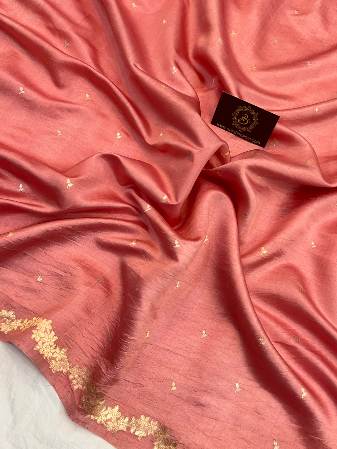 Rose Pink Pure Silk Handloom Banarasi Saree
