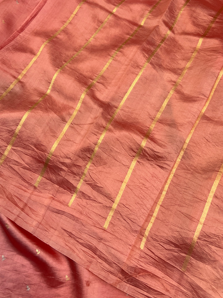 Rose Pink Pure Silk Handloom Banarasi Saree