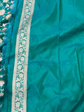 Rana Green Banarasi Handloom Katan Silk Saree - Aura Benaras