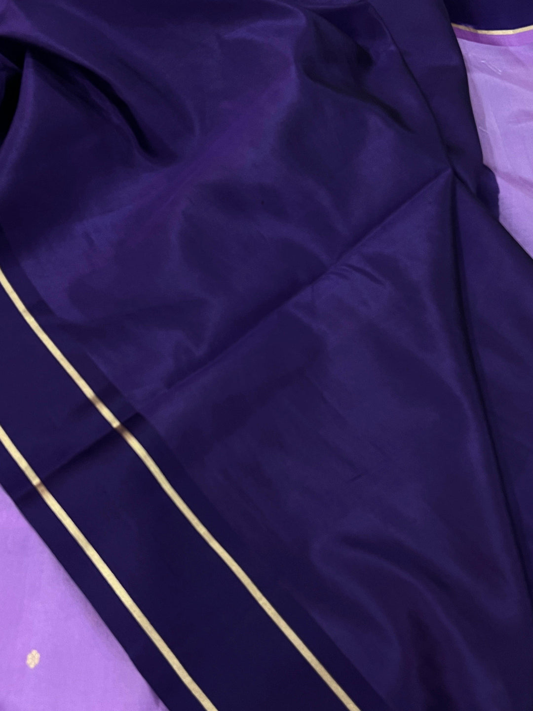 Lavender Pure Banarasi Handloom Silk Saree - Aura Benaras