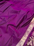 Magenta Pure Banarasi Handloom Katan Silk Saree