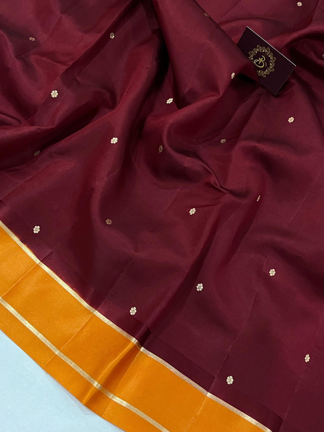 Maroon Pure Banarasi Handloom Silk Saree - Aura Benaras