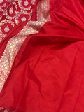 Red Pure Banarasi Handloom Katan Silk Saree