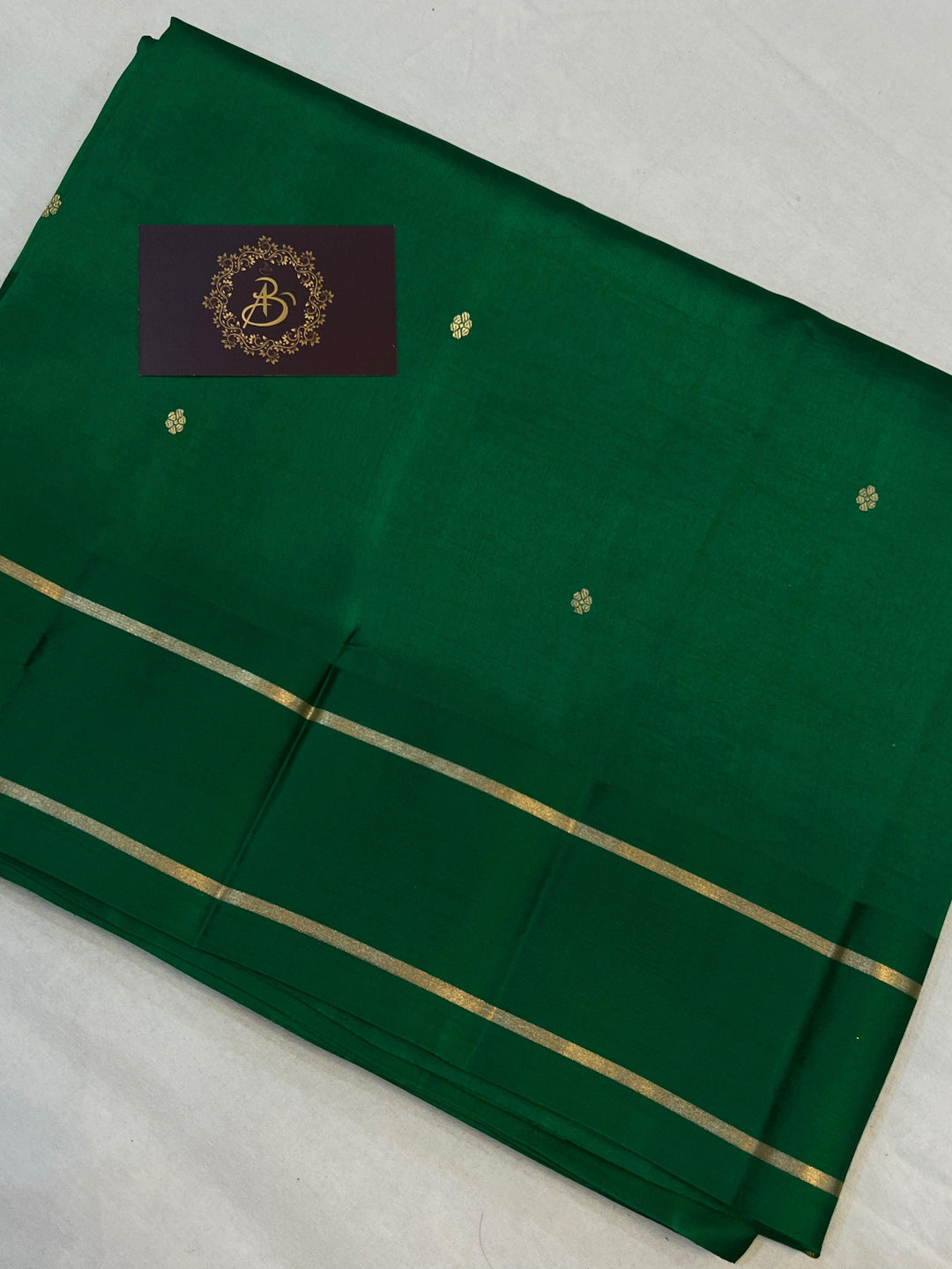 Green Pure Banarasi Handloom Silk Saree - Aura Benaras