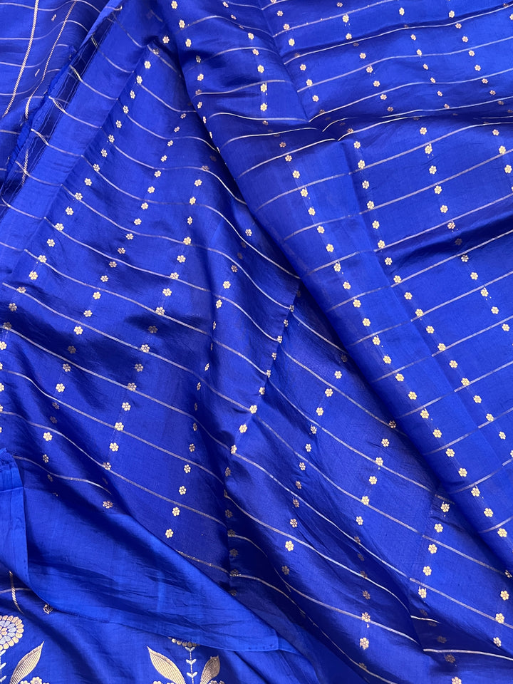 Royal Blue Pure Banarasi Handloom Silk Saree