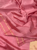 Pastel Pink  Pure Banarasi Handloom Silk Saree - Aura Benaras