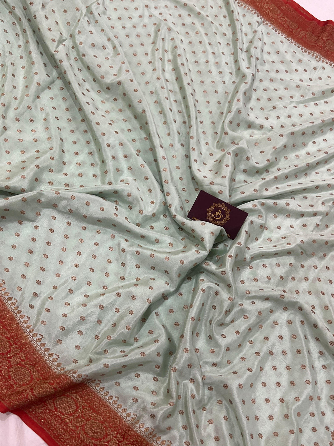 Saje Blue Pure Banarasi Khaddi Crepe Silk Saree - Aura Benaras