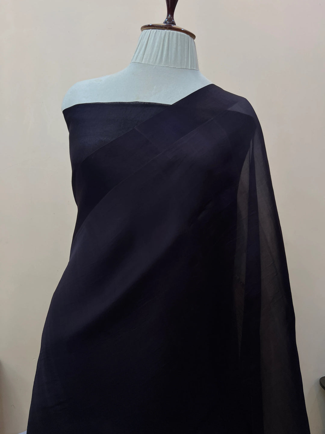 Deep Brown Pure Kora Silk Handloom Banarasi Saree