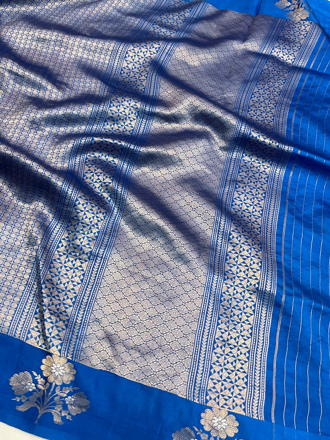 Blue Pure Banarasi Handloom Silk Saree