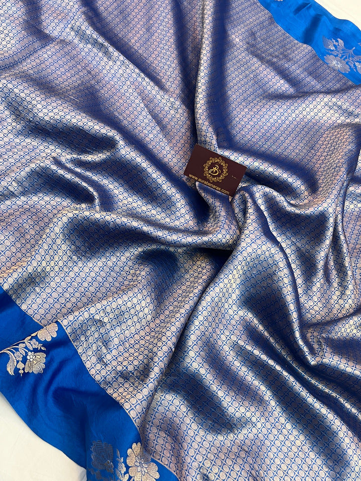 Blue Pure Banarasi Handloom Silk Saree