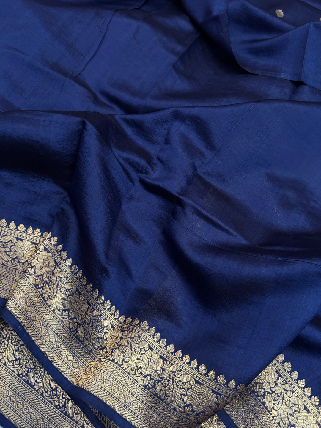 Navy Pure Silk Handloom Banarasi Saree