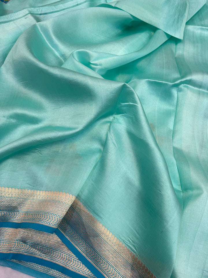 Sky Blue Banarasi Handloom Silk Saree