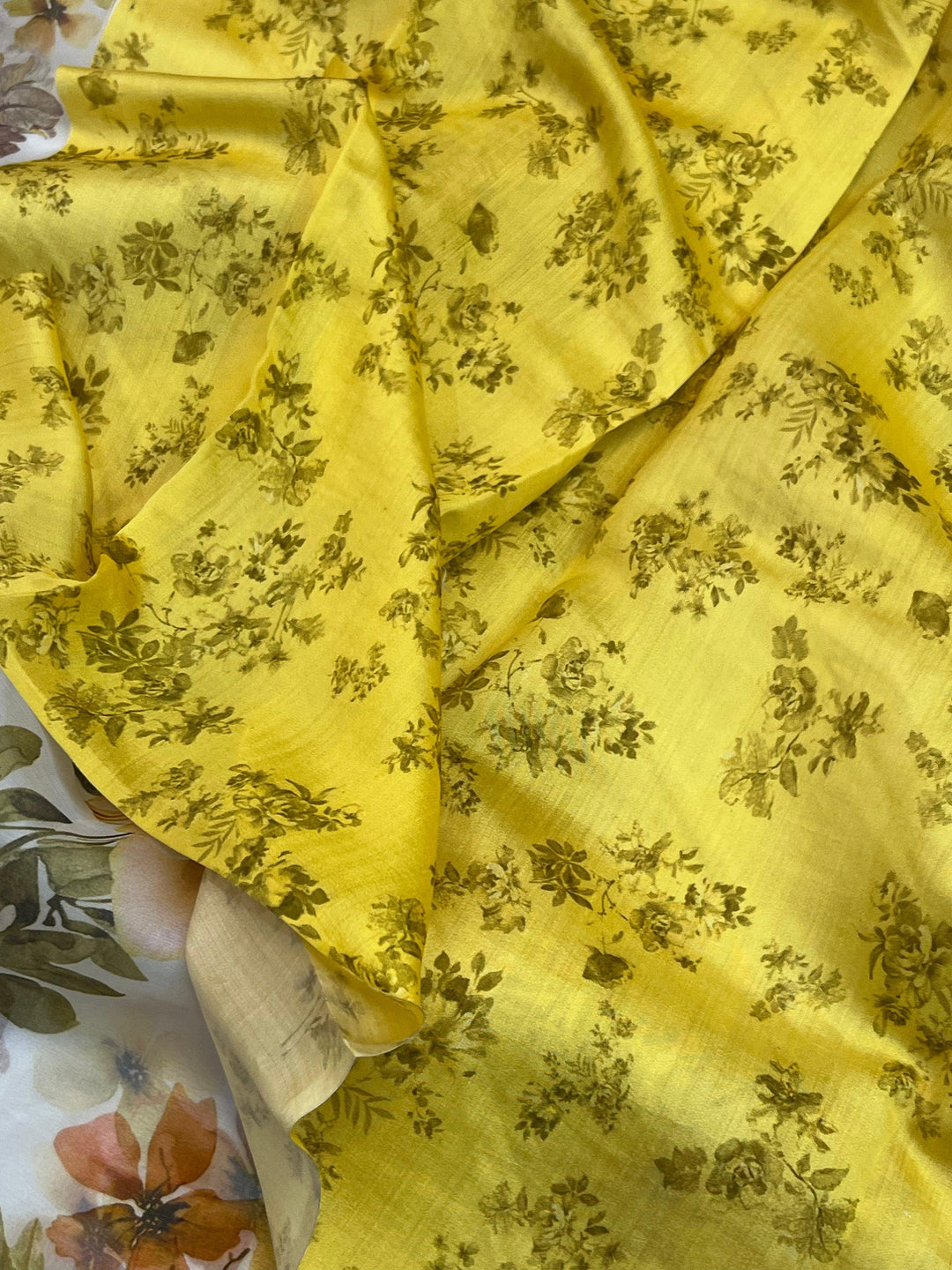 White Pure Kora Silk Handloom Banarasi Saree with Digital print