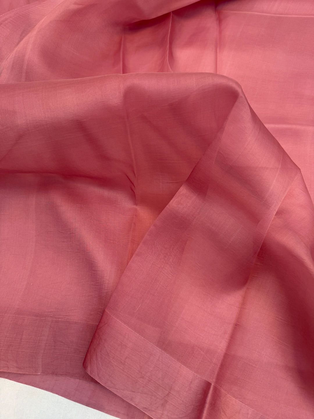 Onion Pink Pure Kora Silk Handloom Banarasi Saree