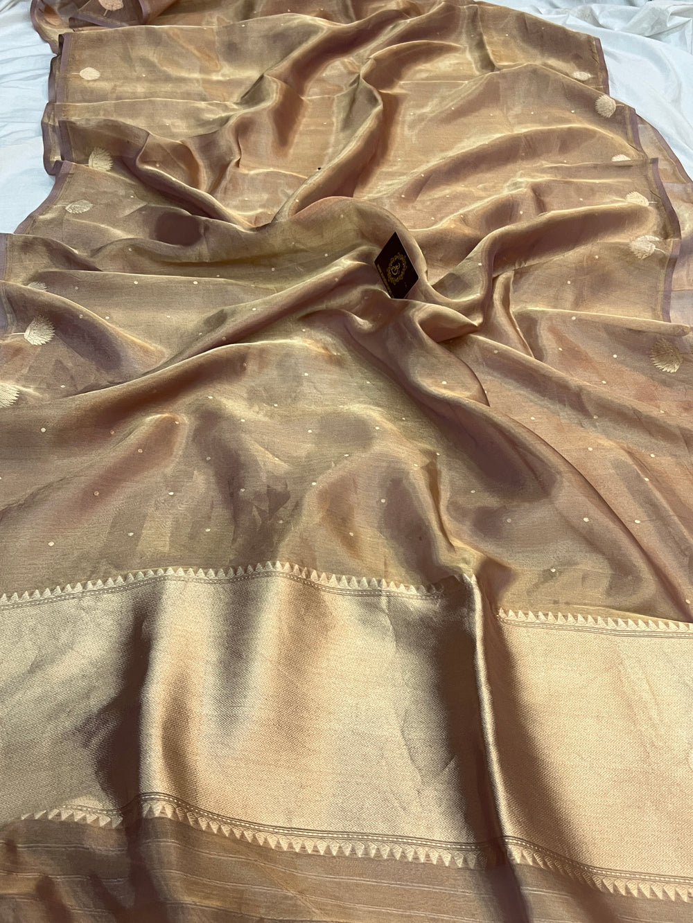 Mauve Pure Tissue Silk Banarasi Handloom Saree