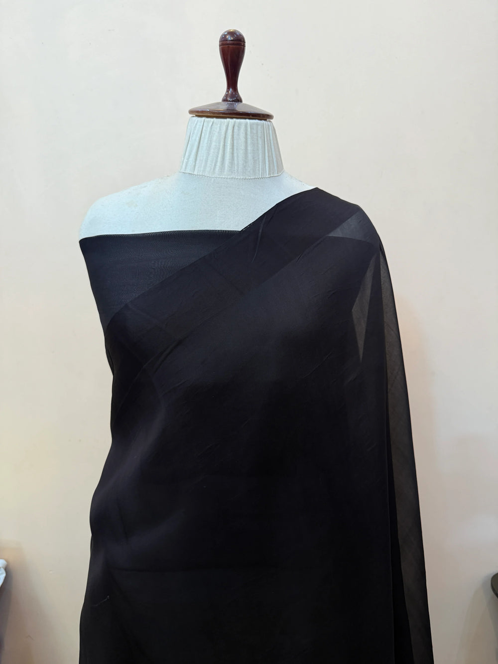 Black Pure Kora Silk Handloom Banarasi Saree