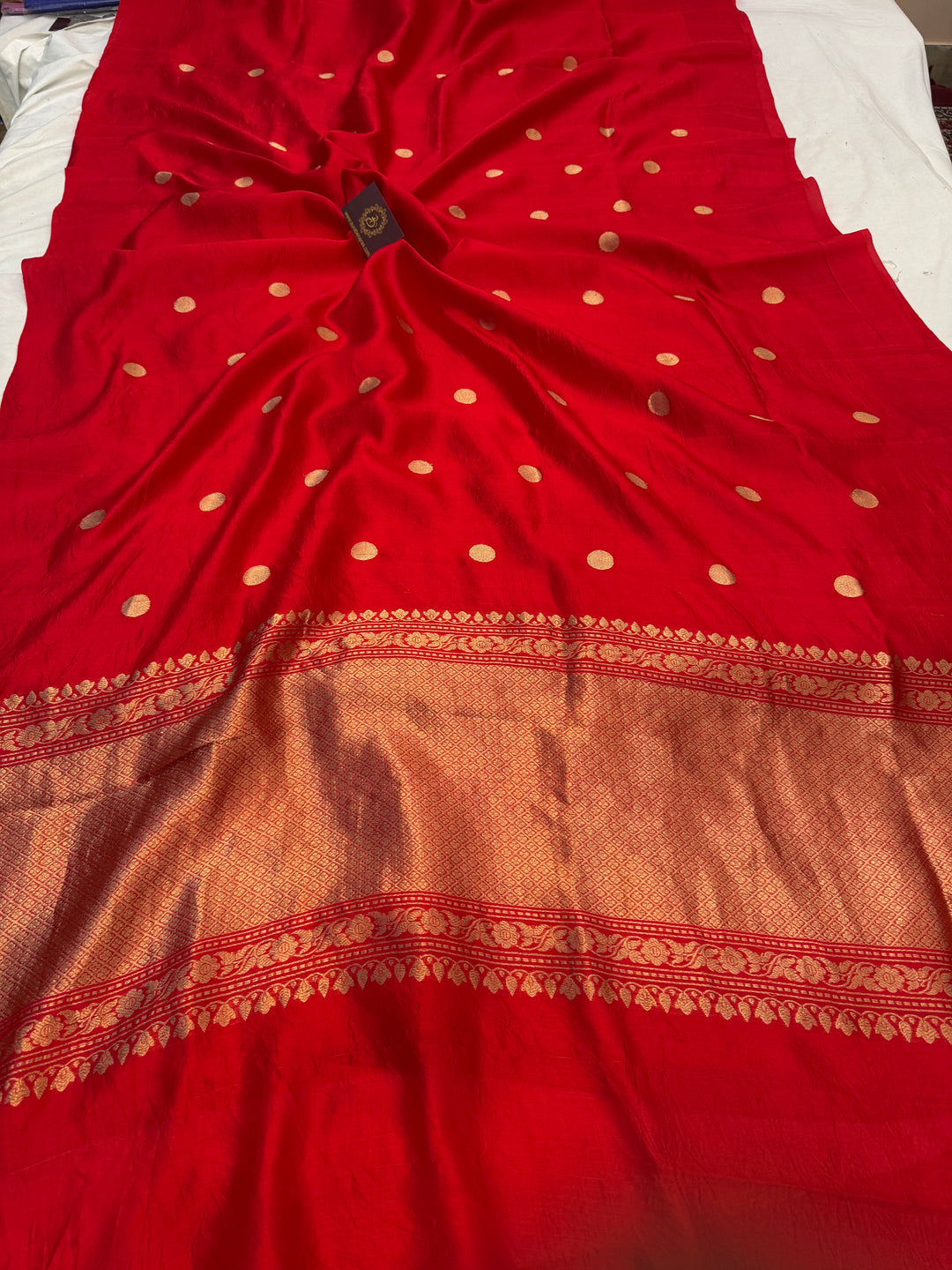 Red Pure Silk Handloom Banarasi Saree