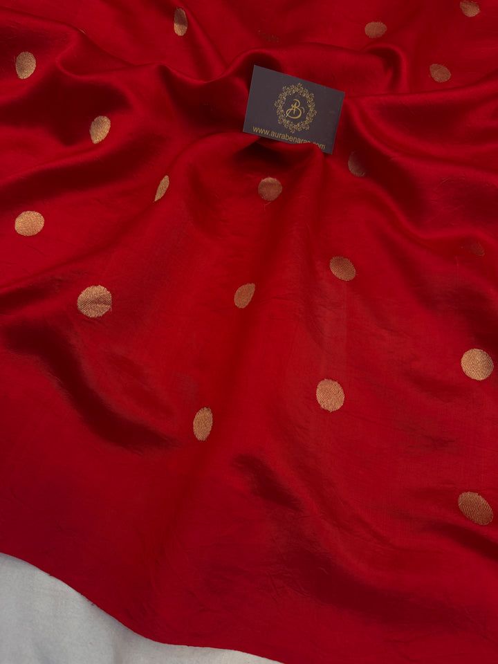 Red Pure Silk Handloom Banarasi Saree