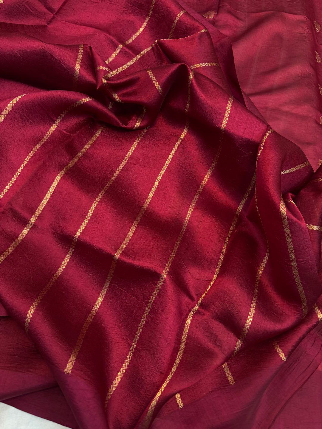 Maroon Pure Silk Handloom Banarasi Saree