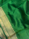 Green Pure Banarasi Handloom Silk Saree - Aura Benaras