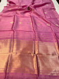 Mauve Pure Banarasi Handloom Silk Saree - Aura Benaras