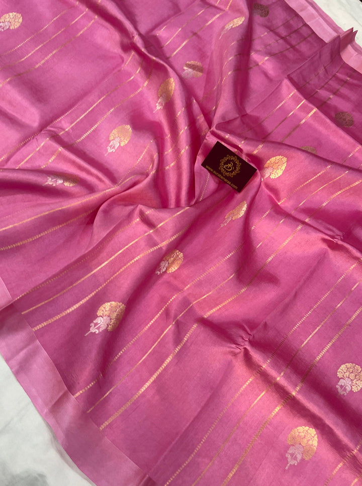 Mauve Pure Banarasi Handloom Silk Saree - Aura Benaras