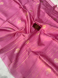 Mauve Pure Banarasi Handloom Silk Saree - Aura Benaras