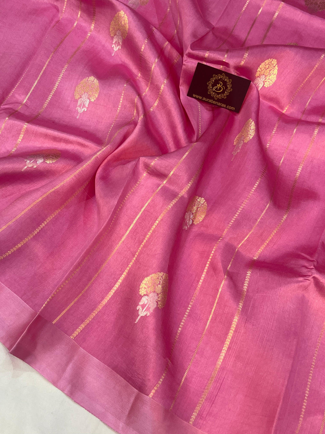 Mauve Pure Banarasi Handloom Silk Saree - Aura Benaras