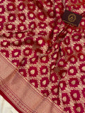 Maharani Pink Pure Banarasi Handloom Katan Silk Saree - Aura Benaras