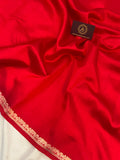 Red Pure Banarasi Handloom Silk Saree - Aura Benaras