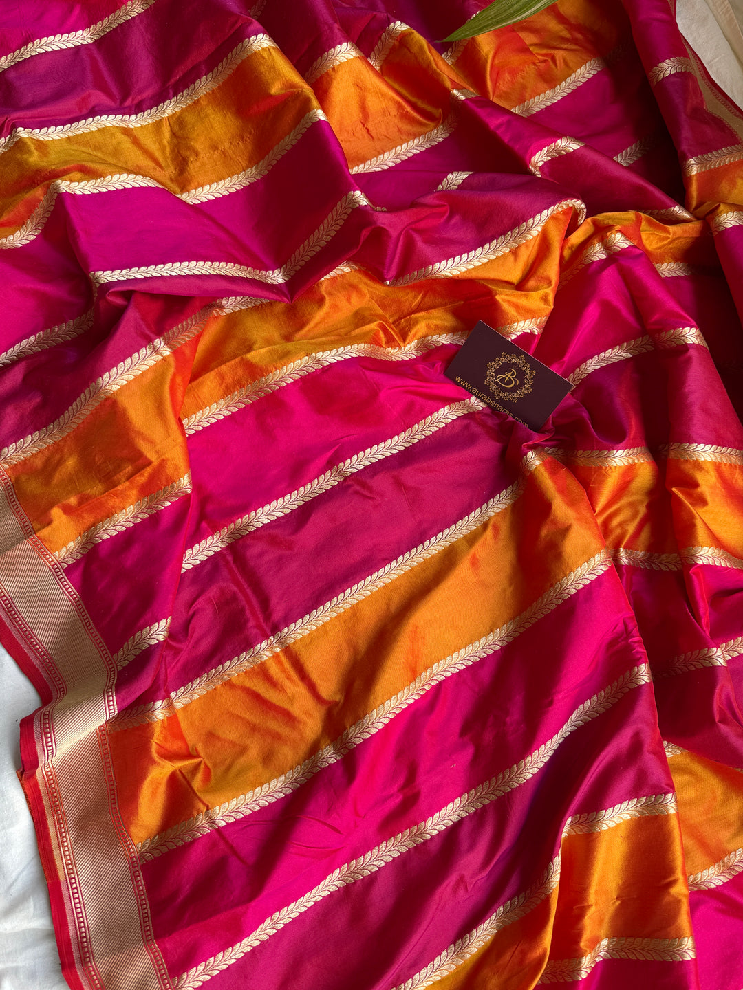 Pink Rangkaat Pure Katan Silk Banarasi Handloom Saree
