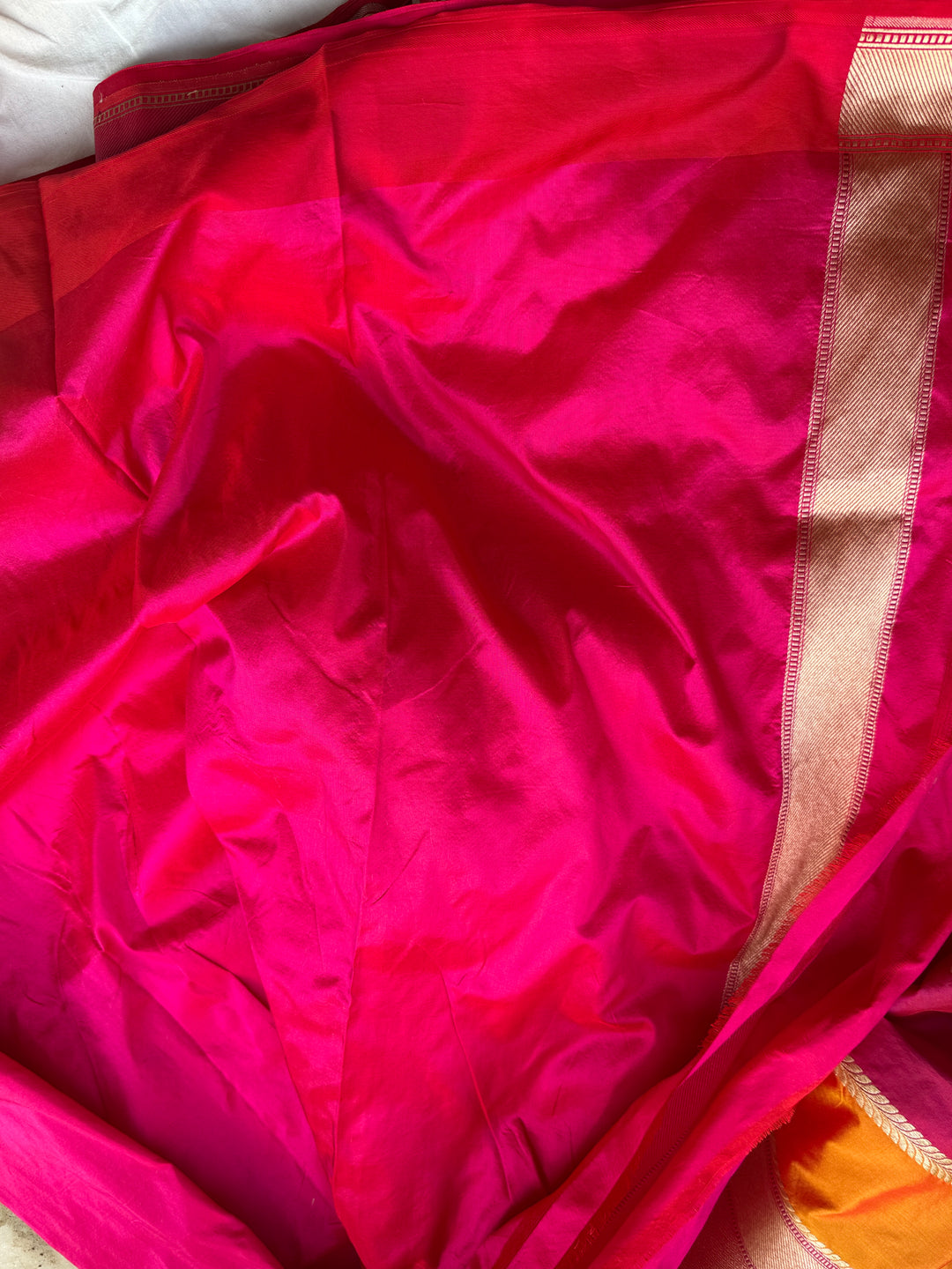 Pink Rangkaat Pure Katan Silk Banarasi Handloom Saree