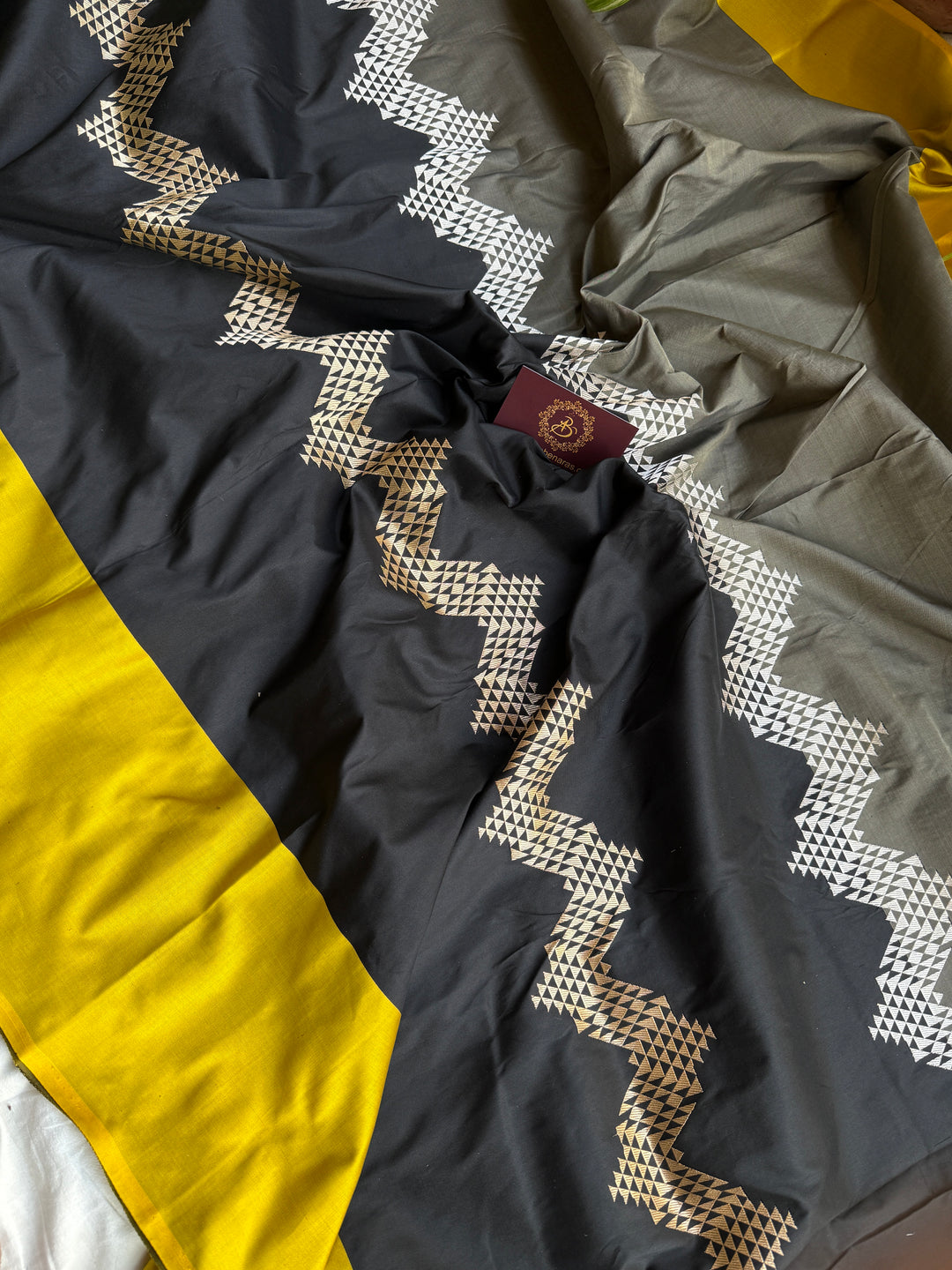 Black Designer Pure Katan Silk Banarasi Handloom Saree