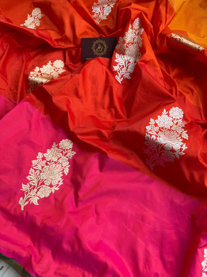 Pure Rangkaat Katan Silk Saree with Sona Rupa Butas
