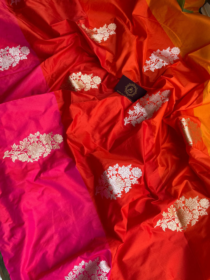 Pure Rangkaat Katan Silk Saree with Sona Rupa Butas