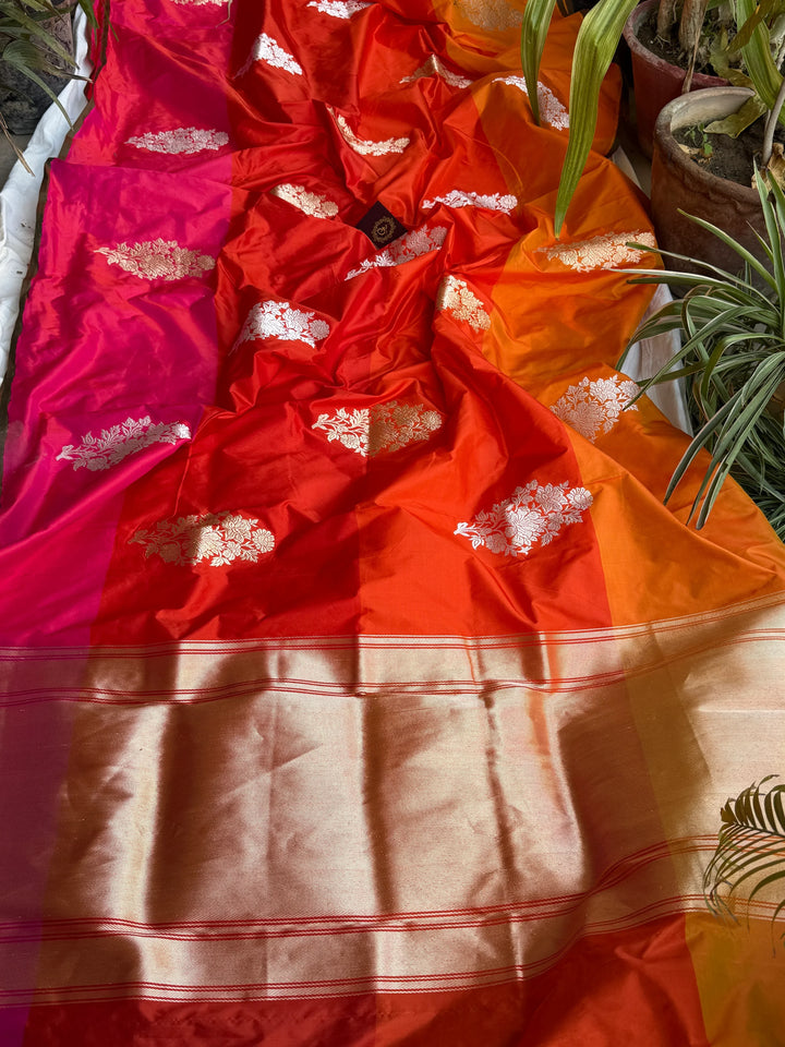 Pure Rangkaat Katan Silk Saree with Sona Rupa Butas